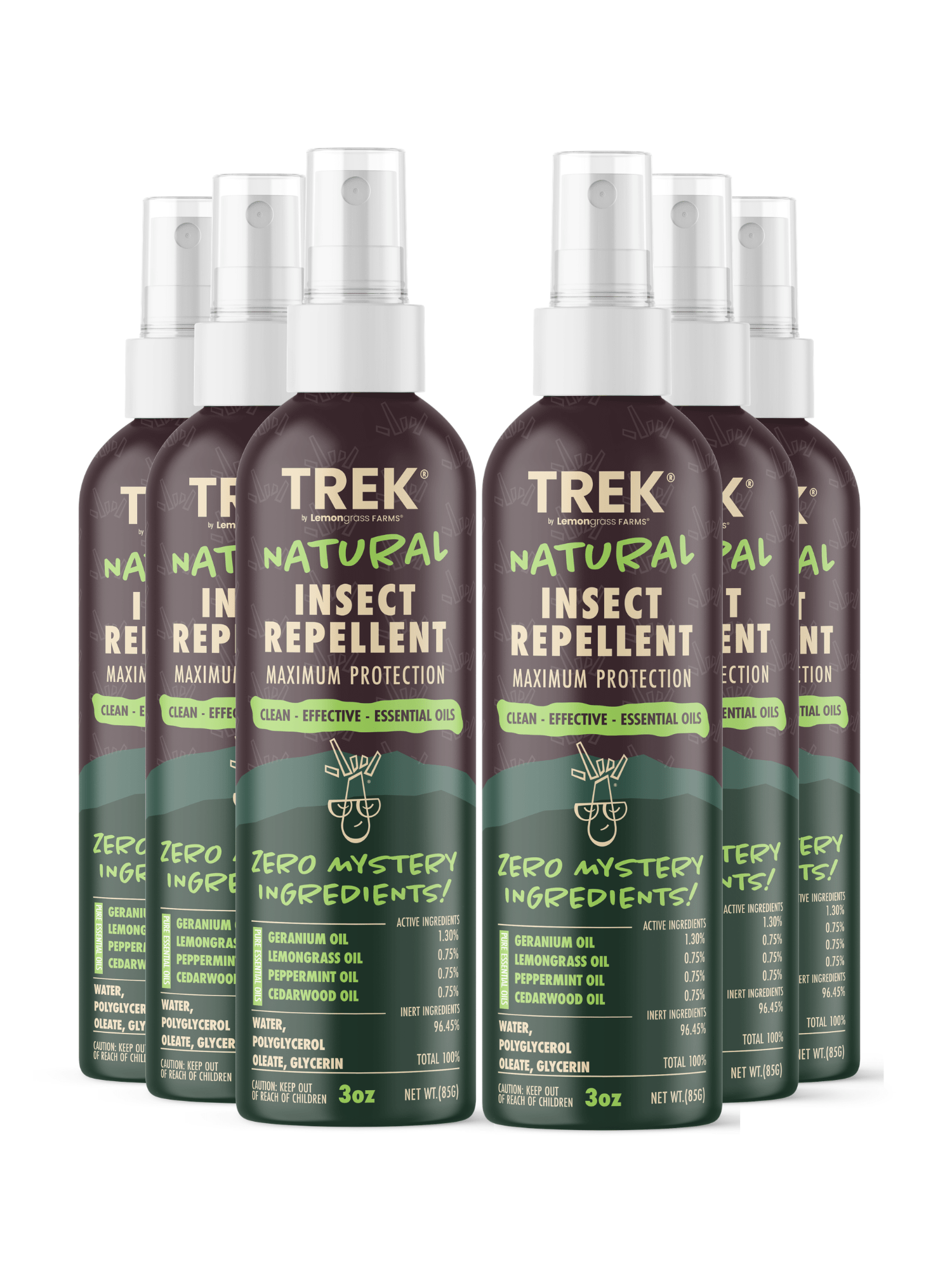 TREK® Maximum Protection Natural Insect Repellent 3oz - Lemongrass Farms