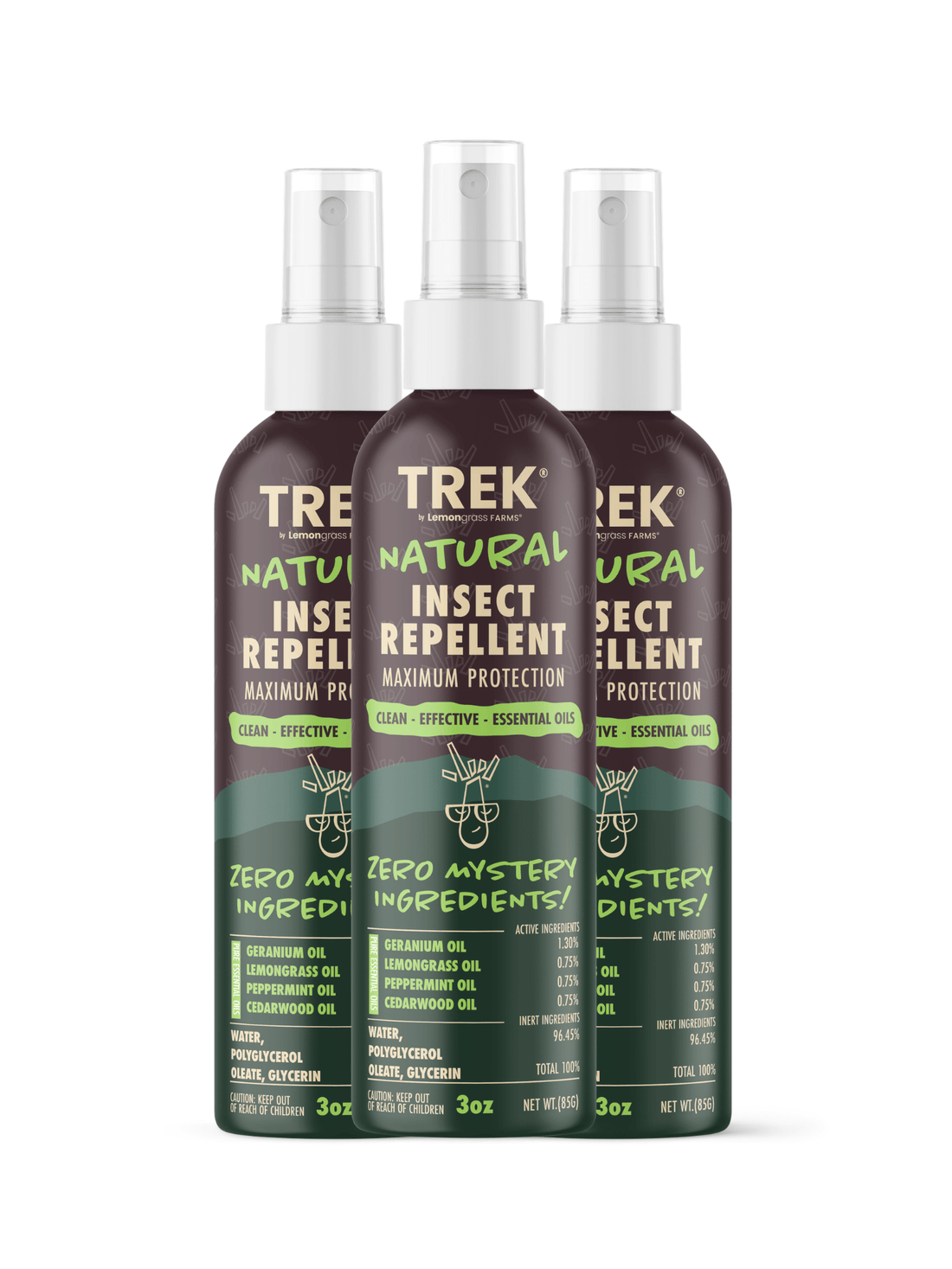 TREK® Maximum Protection Natural Insect Repellent 3oz - Lemongrass Farms