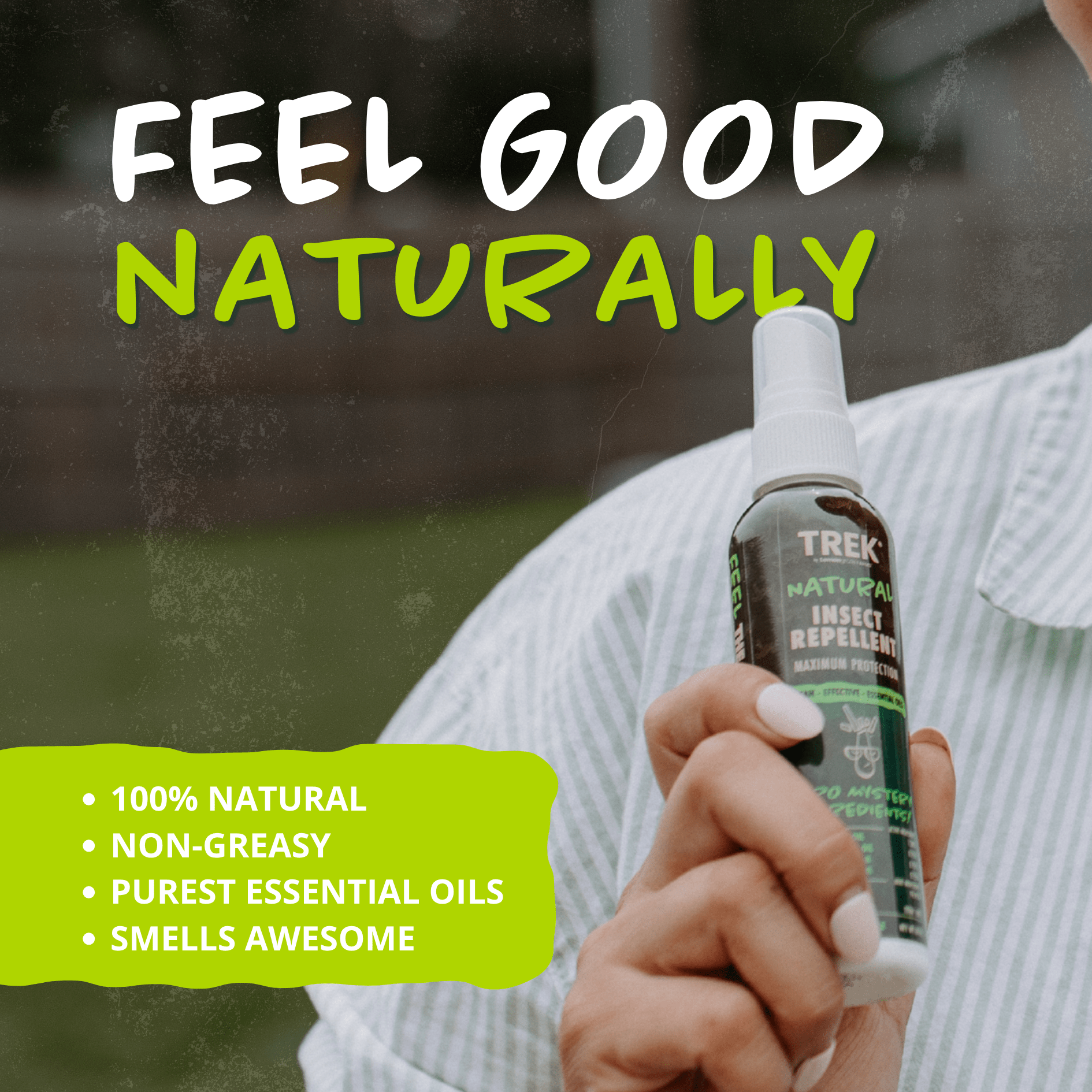 TREK® Maximum Protection Natural Insect Repellent 3oz - Lemongrass Farms